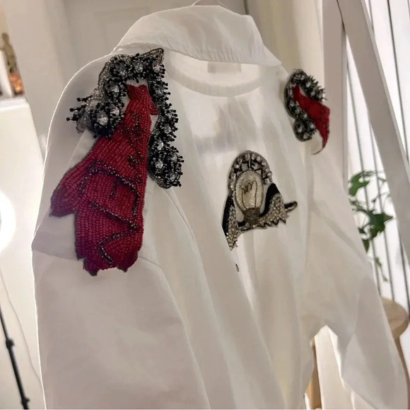 Amen Embellished Trench Coat - Italian Celebrity Favorite! NWT - Picture 12 of 12